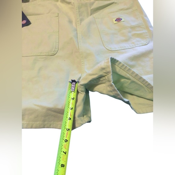 Dickies Women's Duck Bib logo citron green Shortalls size XL new - Picture 2 of 4